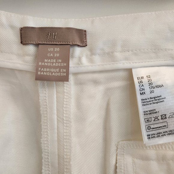 New H&M White Linen Pants - Picture 3 of 5